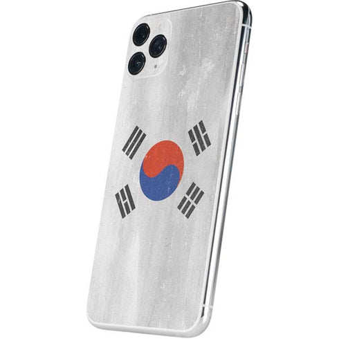 South Korean Flag Distressed iPhone 11 Pro Max Skin